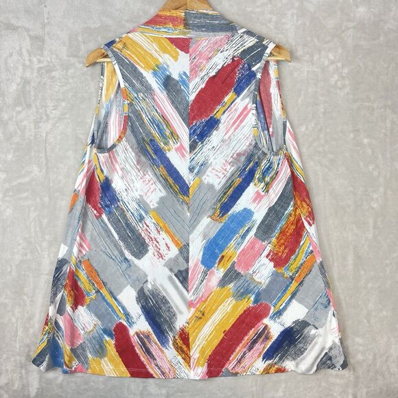 Parsley & Sage Womens Small Cardigan Vest Open Colorful Boho Pheobe Buffay - Picture 8 of 12